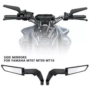 오토바이 액세서리 스텔스 윙렛 거울 조정 가능한 회전 야마하 MT 03 07 09 R1R3R7 XMAX KTM BMW용