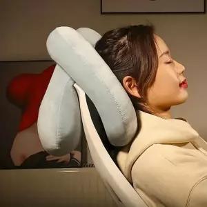 [에이치플러스몰]휴대용 학생 낮잠 쿠션 여행용 목베개 엎드려 베개 자는
