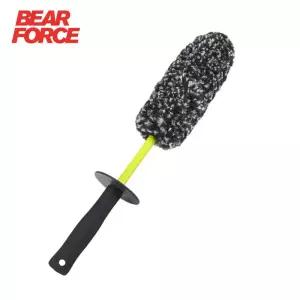 BEAR FORCE 회색-녹색 휠 림 청소 브러시 비금속 부드러운 합성 양모 강모 높은 수분 흡수성 자동차 바퀴용