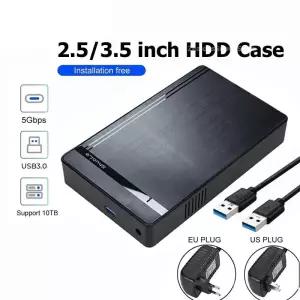 3.5인치 HDD 케이스 SATA to USB 3.0 어댑터 외장 하드 드라이브 2.5인치 SSD 디스크용 450Mb/s 10TB PC