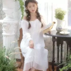 픽호샵 망사 빈티지 모달 슬립 퍼프 루즈핏 홈웨어 잠옷 잠옷세트 커플 꾹1