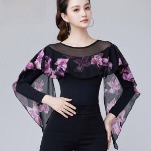줌바 의상 라인 댄스복 방송 사교 스포츠 드럼플라워 긴소매