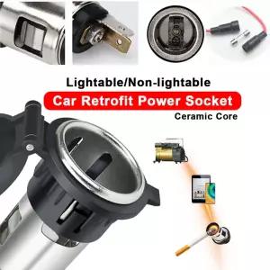 자동차 시가 라이터 범용 소켓 어댑터 휴대용 전원 콘센트 12V-24V 120W-250W 트럭 오토바이 보트