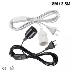 EU 플러그 3.5m 6m 전원 코드 케이블 펜던트 Led 전구 고정 장치 행글 램프 서스펜션 소켓 용 스위치