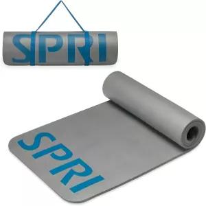 SPRI 12mm 프로 피트니스 매트 - 바닥 운동 윗몸 일으키기 팔굽혀펴기 스트레칭 토닝 및 일반 두꺼운