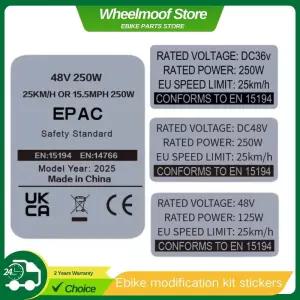 Ebike 수정 키트 스티커 36V 48V 250W 전기 자전거 Lable Bafang Tongsheng 및 기타 브랜드 변환 호환 가능