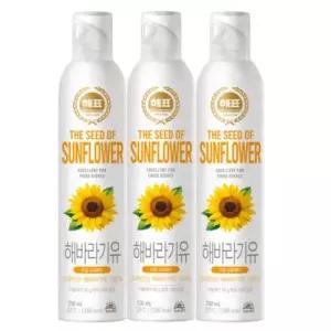 해바라기유 해바라기씨유 해표해바라기유 오일스프레이 250ml 3개