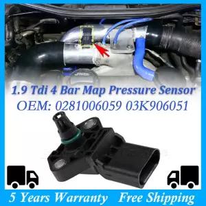 1PC 1.9 Tdi 4 바 맵 압력 센서 VW AUDI SKODA SEAT에 적합 새로운 자동차 액세서리 0281006059 03K906051