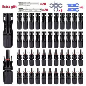 600/400/200/100/40/20/10 Pcs 광전지 태양 광 커넥터 키트 PV/MC 케이블 용 1000V 30A 패널 Solor