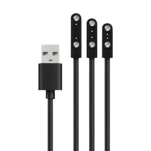 2 핀 용 스마트 시계 자기 충전 케이블 2.84/4/7.62mm 거리 검정색 소설 USB 전원 충전기 유니버설