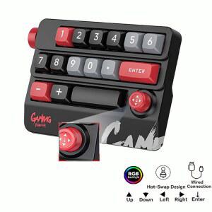 키보드파우치 케이스 로커 매크로 키보드 RGB 백라이트 유선 스왑 게임용