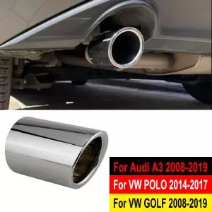 스테인레스 스틸 자동차 배기 머플러 파이프 팁 커버 Audi A3 8V 8P Sportback VW Golf Variant 6 POLO 6R