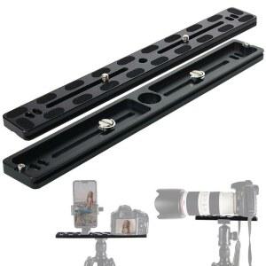 호환 알루미늄 합금 퀵릴리즈 플레이트 삼각대 마운트 어댑터, Benro Arca Swiss 볼 및 카메라용 1/4 나사 , 300mm, 200mm