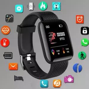 Smartwatch 남성 여성 손목 시계 스마트 메시지 피트니스 모니터 팔찌 생일 선물 안드로이드 IOS 용 전자