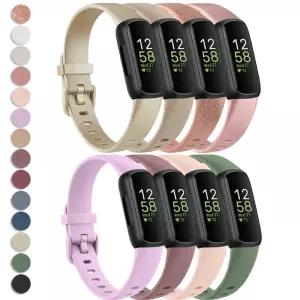Fitbit Inspire 3 밴드 용 실리콘 시계 스트랩 교체 조절 식 스포츠 손목