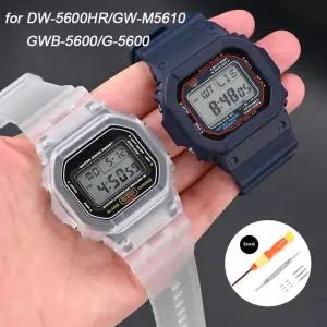 카시오 G-SHOCK DW-5600 GW-M5610 G-5000 GWB-5600용 케이스 + 스트랩 무광택 수지 고무 밴드 팔찌 베젤