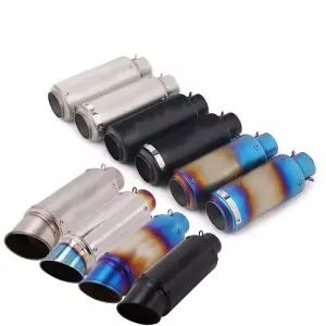 오토바이 배기구 이녹스 머플러 카본 파이버 유니버설 51/60mm DB 킬러 포함 z900 R3 R25 MT07 R1 Z400