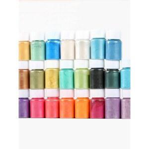 도자기 분말 안료 12색 20ml 세트1 세트 유리 24색 세라믹 유약 진주가루 물감