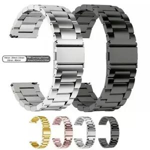 스틸 시계 스트랩 18mm 밴드 Fitbit 스트랩/스테인레스 금속 삼성 Fossi 용 퀵 릴리스 교체