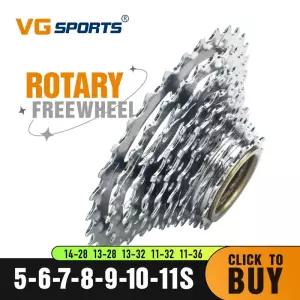 VG 스포츠 자전거 스프로킷 5/6/7/8/9/10/11 속도 스레드 Freewheel 14-28T 13-28/32T 11-32/36T 톱니바퀴