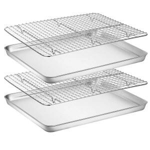 스테인레스 스틸 베이킹 트레이 이동식 케이크 냉각 그리드 바베큐 비스킷 선반 BAKEWARE 스틱 도구 정장 주방 피자