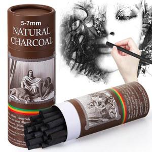 게빈 50개 윌로우 차콜 스틱, 차콜, 아티스트, 초보자, 학생, 스케치, 드로잉, 쉐이딩 및 미술 크리스마스 선물에 완벽한 제품 (5-7mm)