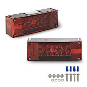 RV 해양 보트 트레일러를 위한 웰맥스 12V LED 트레일러 조명 잠수정 및 방수 로우 프로파일 직사각형 테일 라이트