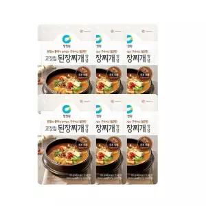 청정원 청정원 고메레시피 고깃집된장찌개양념 캠핑 요리초보 집들이 130g 6개