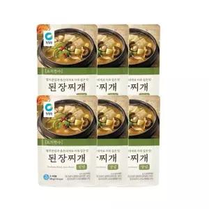 청정원 청정원 요리한수 된장찌개양념 6개 150g 자취 간편식 캠핑 요리초보 집들이
