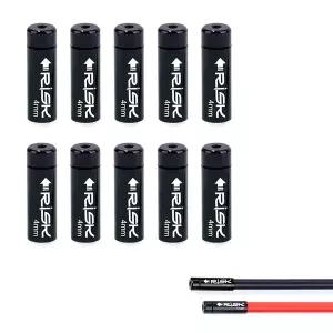 ALEOED 4mm/5mm 자전거 브레이크 케이블 엔드 캡 디레일러 시프터 와이어 알루미늄 합금 MTB 도로 페룰러
