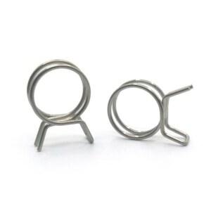 10Pcs 5mm 14mm 호스 클램프 스테인레스 스틸 튜브 스프링 클립 연료 라인 호스 클램프 씰링 파이프 클립 하드웨어 액세서리
