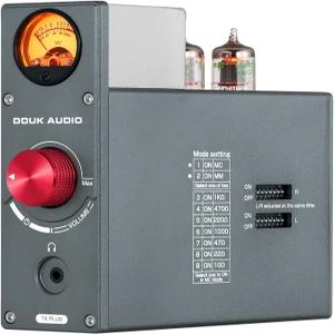 Douk 오디오 튜브 포노 프리앰프 HiFi MM/MC 턴테이블 AUX 입력이 있는 헤드폰 레코드 플레이어 바이닐