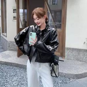 루타꽁몰 여성용 코트 가죽 재킷 자켓 춘추 앤티크 차이나 상의 쇼트 HO3