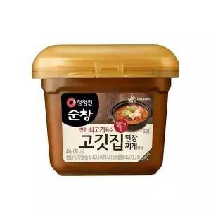 청정원 순창 고깃집된장 찌개양념 450g 엄마손맛 자취 찌개 나물 무침 집밥 비빔밥