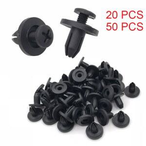 10 20 50pcs 6mm 자동 범퍼 패스너 클립 구멍 리벳 리테이너 푸시 엔진 커버 용 자동차 도어 범퍼 커버 패스너