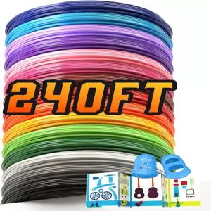 SCRIB3D P1/ADV MYNT3D 베이직/슈퍼/프로와 호환되는 1.75mm 3D 펜 필라멘트 리필 색상당 15가지 240피트