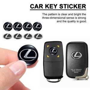 호환 렉서스 F 스포츠 ES RX NX LS UX LM LX GX LC RZ IS CT GS RC HS SC 용 자동차 리모컨 키 엠블럼 스티커 알루미늄 키 장식 데칼