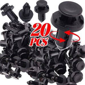 10 20PCS 9mm 자동차 범퍼 패스너 확장 나사 펜더 라이너 스플래시 가드 푸시 타입 리벳 범용 자동차 플라스틱 클립 키트