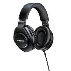 슈어 SRH440A 프로페셔널 오버이어 유선 스튜디오 헤드폰 모니터링 녹음 주파수 응답 접이식 디자
