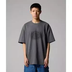 매장정품 DICKIES 디키즈 가먼트 다이드 모노 로고 티셔츠 Charcoal DIKU251LRTS001BK 1468208