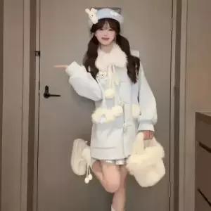 하프 여사친 모직 울 안감 코트 패딩 CH1
