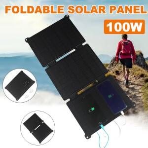 100W 접이식 태양 전지 패널 휴대용 USB/Type-C/DC 출력  야외 공급 장치 발전기