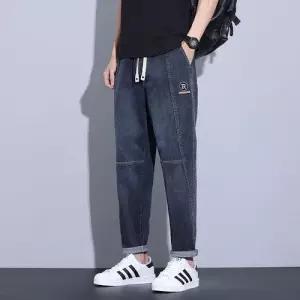 팬츠 남성용 데님팬츠 청바지 허리밴딩 봄가을 배기핏 OP3