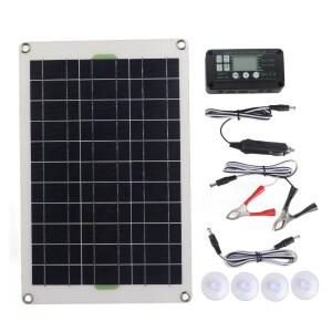 50W 태양 전지 패널 키트 12V 충전기 30A 컨트롤러 휴대용 단결정 RV 도구