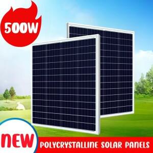 500W 태양 전지 패널 키트, 12V 다결정 실리콘 공급 장치, 휴대용 실외 충전식 가정용 발전기
