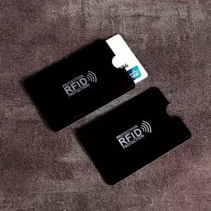 컬러 RFID 차단 신용 은행 카드 슬리브 보호기 알루미늄 호일 안티 스캔 홀더 액세스 제어 키퍼 케이스