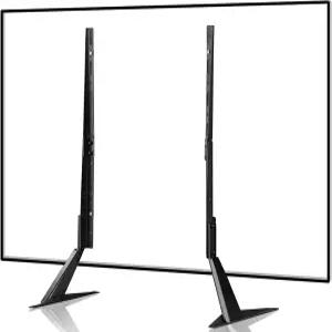 범용 TV 스탠드 20-65인치 LCD/LED/OLED/플라즈마 플랫 및 커브드 스크린 높이 조정 VESA 75x75mm Max