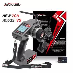 Radiolink RC6GS V3 R7FG 수신기가 포함된 2.4G 7 채널 라디오 송신기 자이로 원격 측정 자동차 보트용