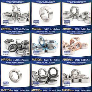 호환 FUSHI MR106zz MR106 2rs 6x10x3mm 소형 베어링 10PC 강력한 핸드피스 마라톤 MR106rs MR106 OPEN 스테인레스 스틸