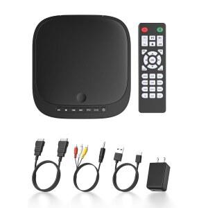 HDMI를 지원하는 미니 DVD 플레이어 모든 지역과 포맷을 재생하는 소형 TV용 CD 1080P 비디오 AV 출력 USB/TF 카드 입력 리모컨